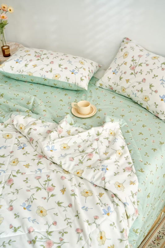 Soft Green Comforter Set 3pcs