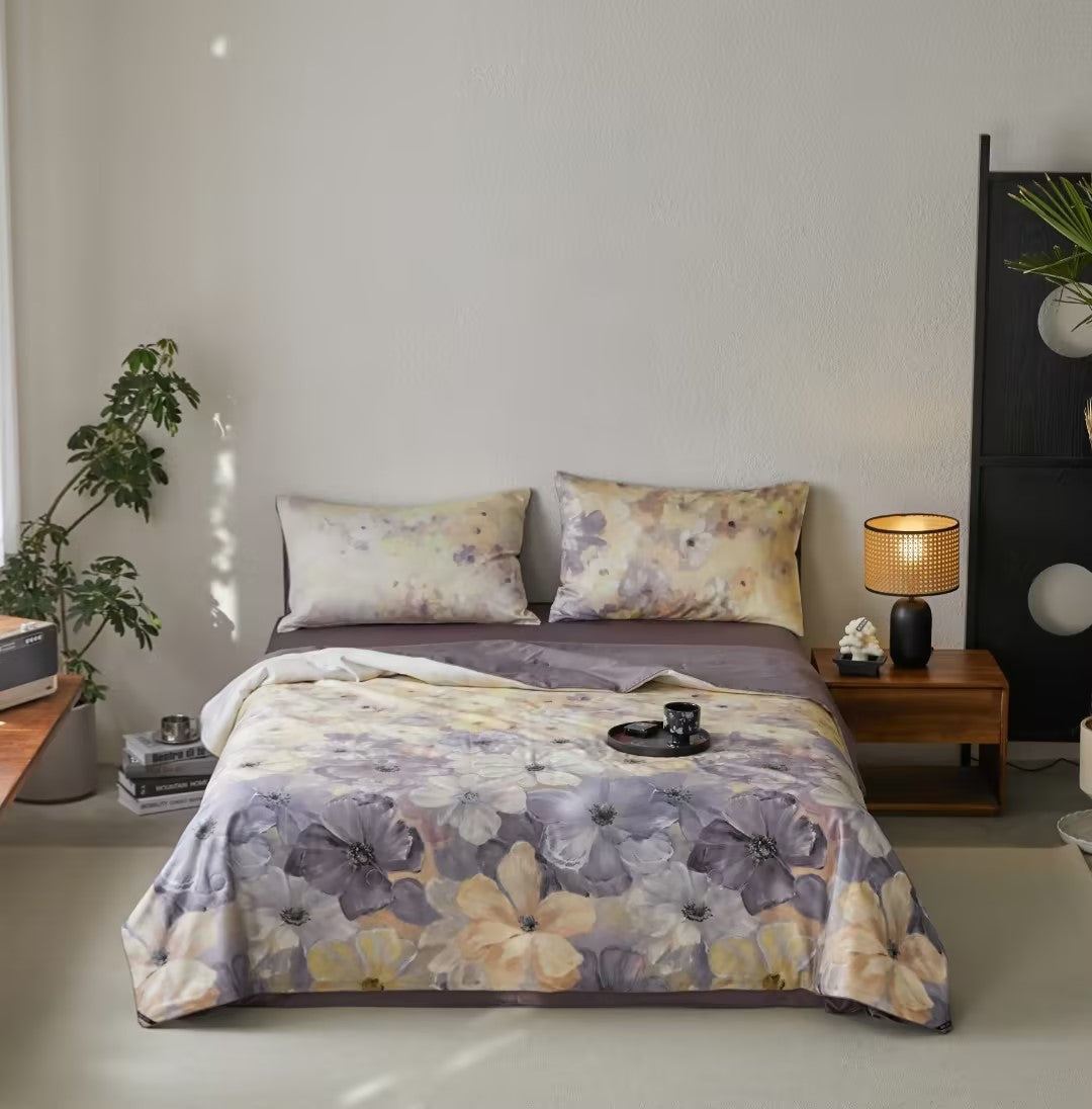 Floral Cotton Comforter Set 3pcs